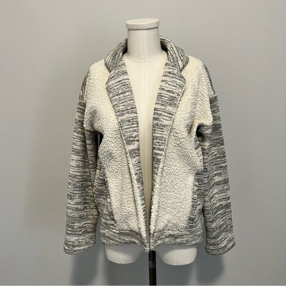 Anthropologie Saturday Sunday Fleece Sweater Jacket Shacket - Picture 3 of 13